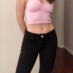 INC slim black pants